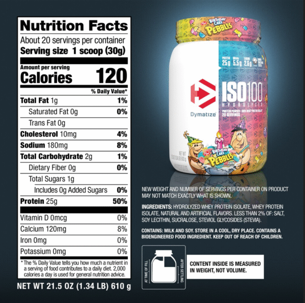 Dymatize ISO100 Hydrolized Protein - Image 2