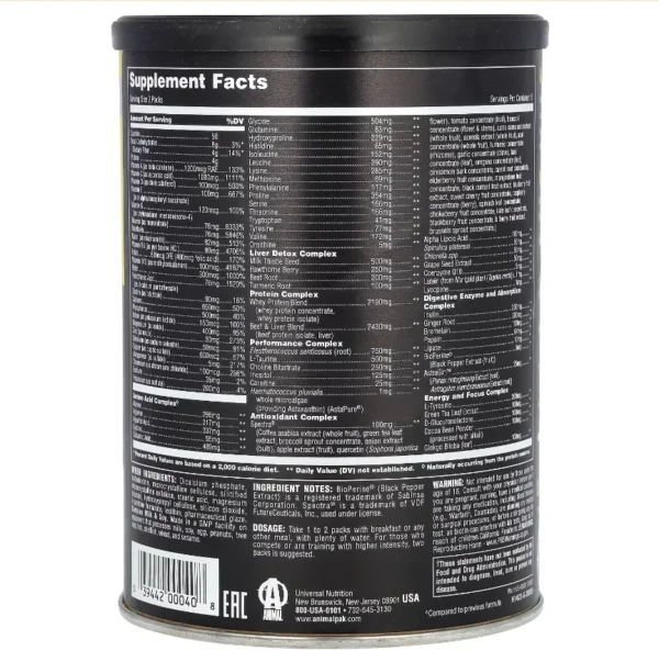 Universal Nutrition Animal Pak ultimate foundation Multivitamin 44 Packs - Image 2
