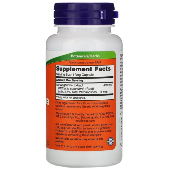 Now Foods Ashwagandha 450 mg - Image 3